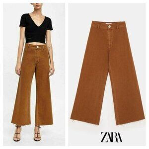 Zara Marine Straight Jeans in Rust/Caramel Size 4